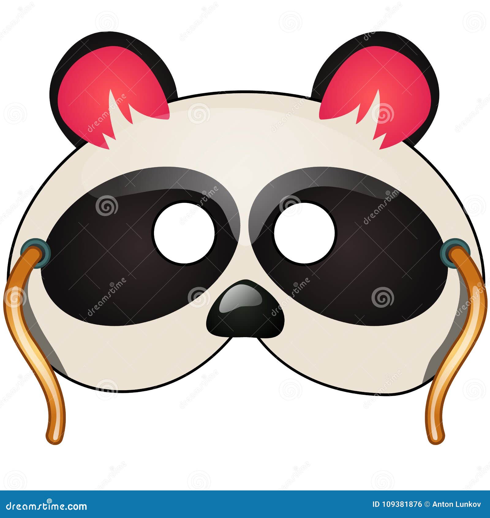 Panda Mask Accessori Di Travestimento E Di Carnevale Illustrazione