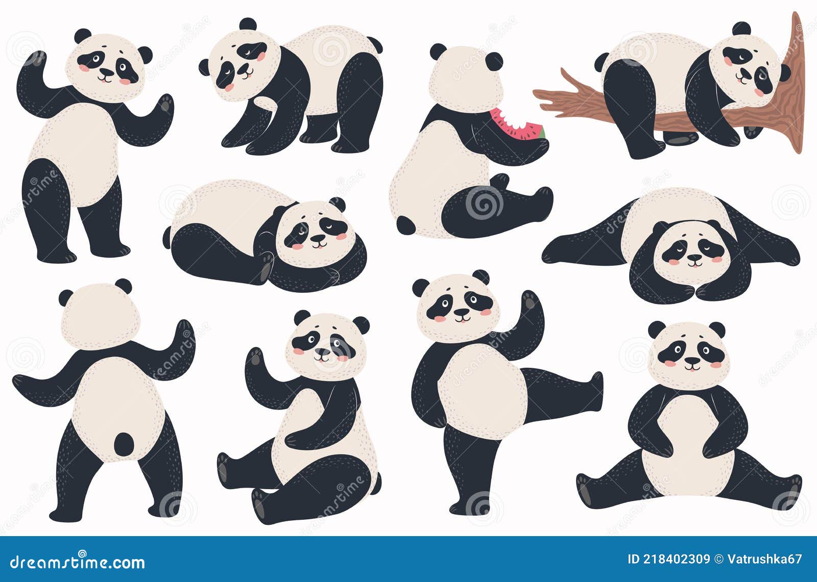 Panda. Oso Chino Pandas Lindo En Varias Poses De Pie Acostado Y Sentado Bailando. Feliz Asiático Osos Mascota Vector Ilustración del Vector - Ilustración de adorable, feliz: 218402309 Panda. Oso Chino Pandas Lindo En Varias Poses De Pie Acostado Y Sentado Bailando. Feliz Asiático Osos Mascota Vector Ilustración del Vector - Ilustración de adorable, feliz: 218402309