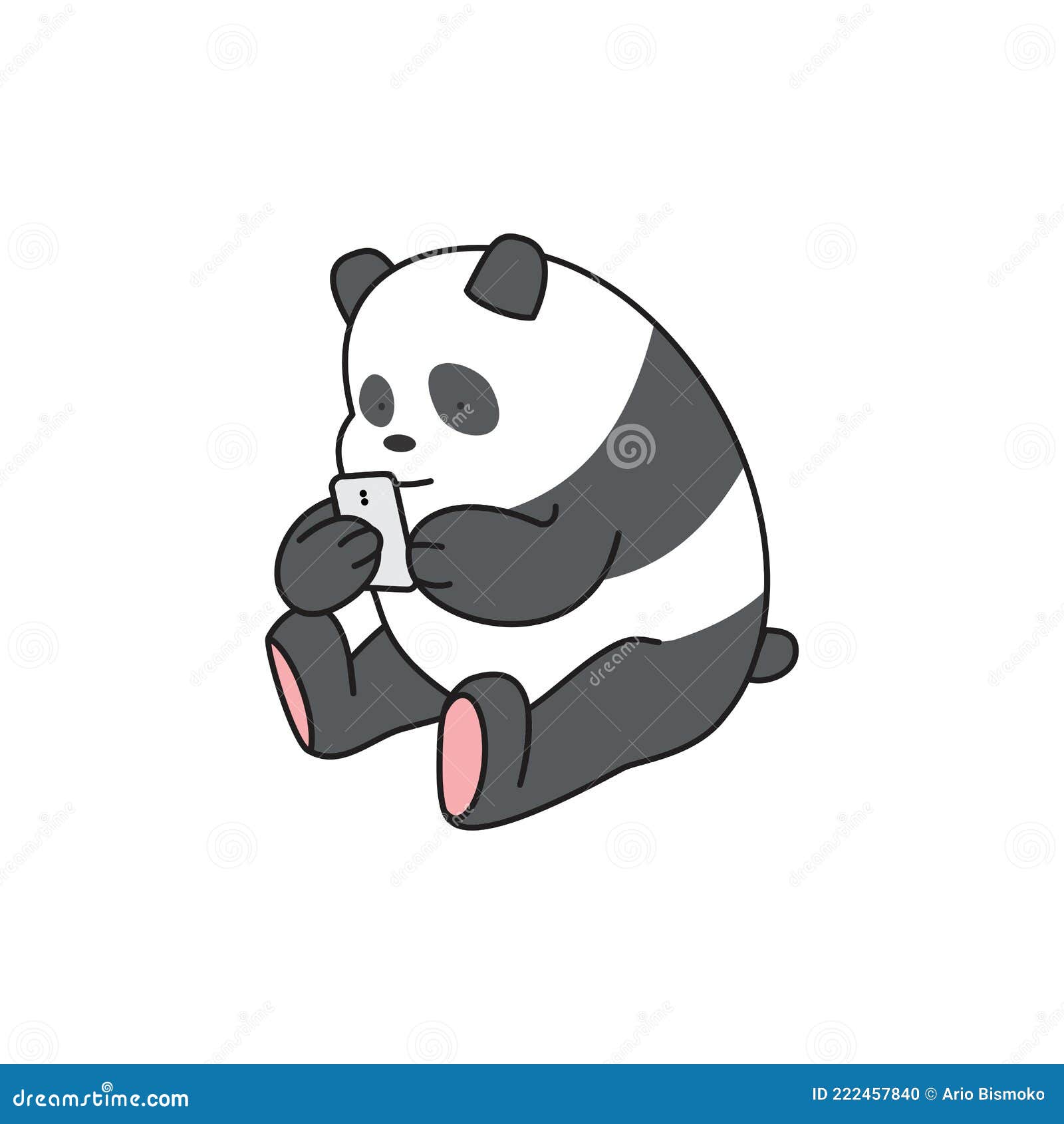 Panda with phone vector stock vector. Illustration of bear - 222457840 Panda with phone vector stock vector. Illustration of bear - 222457840
