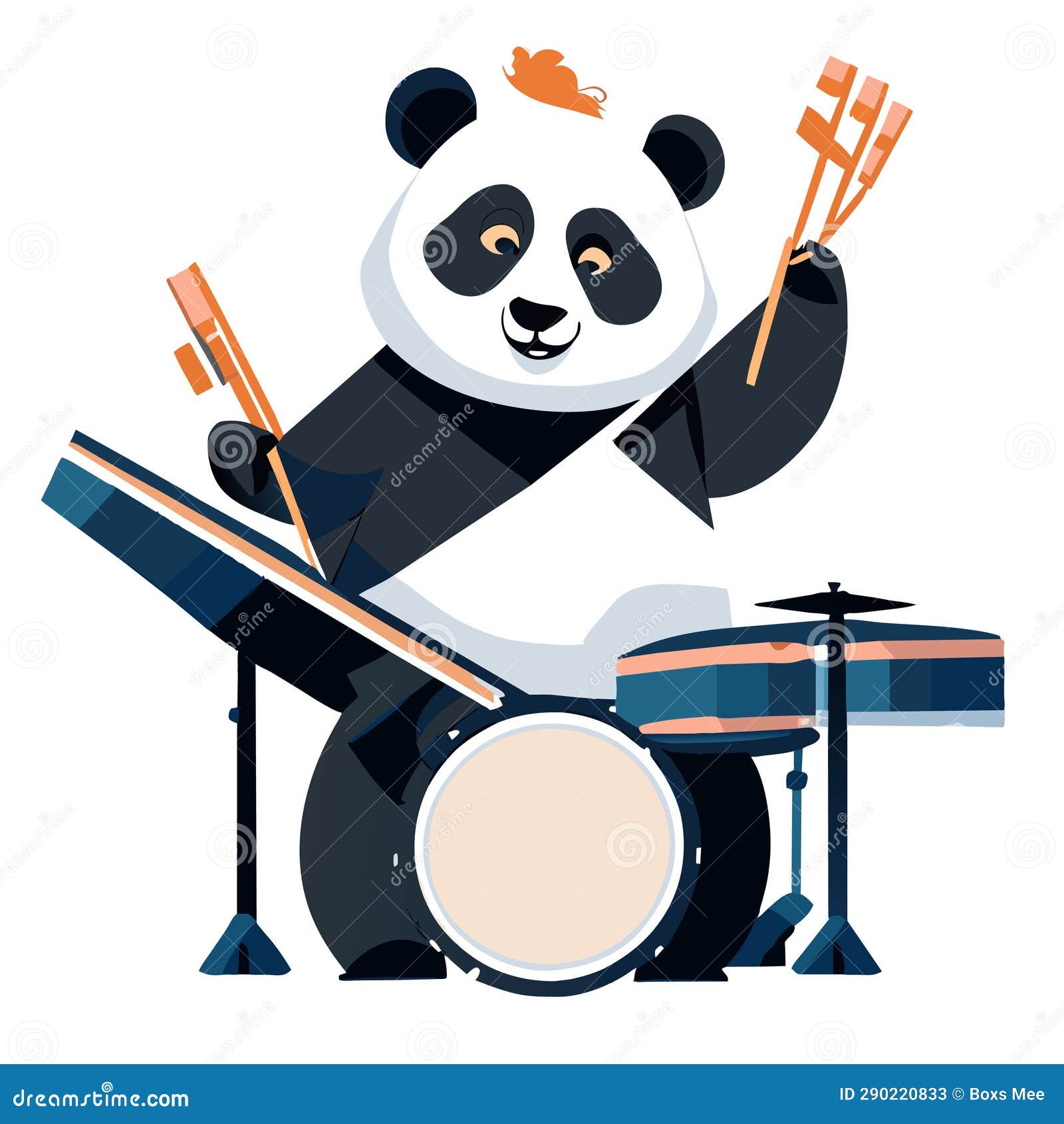 Panda-drum Royalty Free Vector Image - VectorStock