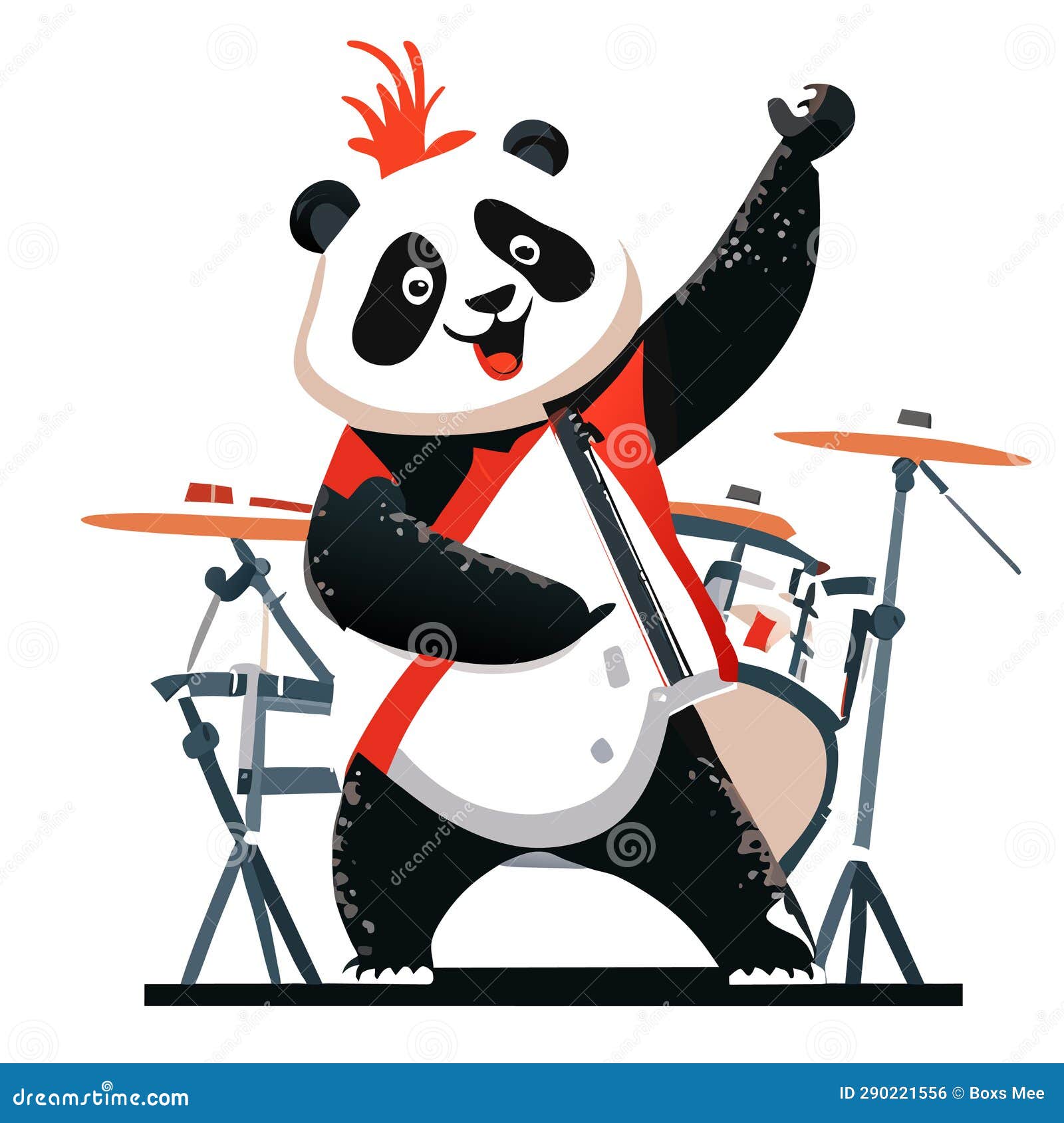 Panda-drum Royalty Free Vector Image - VectorStock