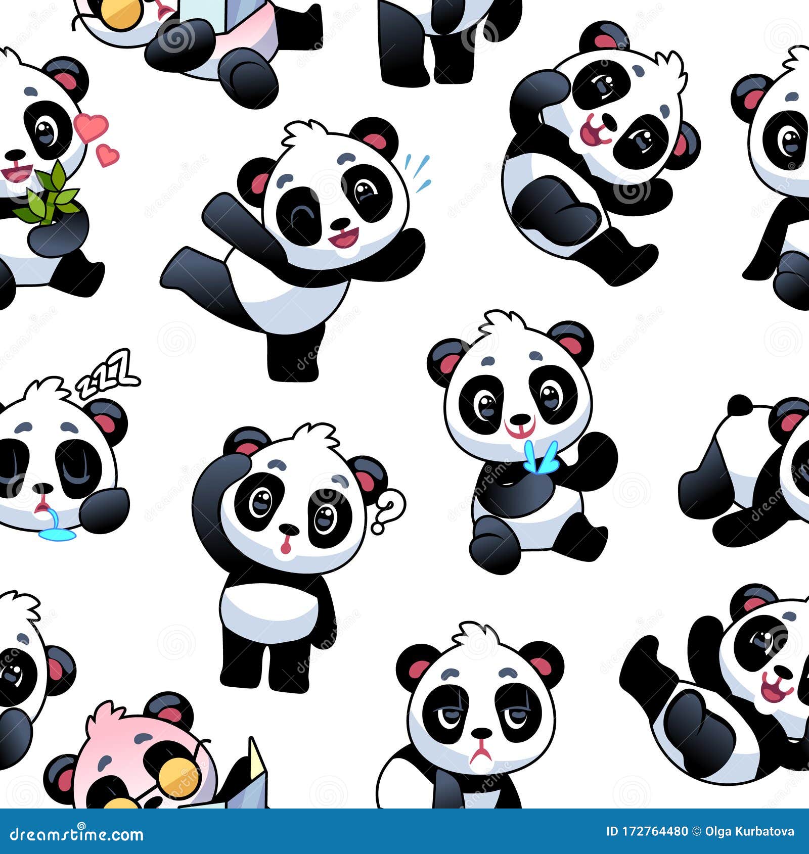 Panda Seamless Pattern. Cute Little Bamboo Bears, Funny China Animals with Different Gestures, Kids Wallpaper Art Design Stock Vector - Illustration of bamboo, design: 172764480 Panda Seamless Pattern. Cute Little Bamboo Bears, Funny China Animals with Different Gestures, Kids Wallpaper Art Design Stock Vector - Illustration of bamboo, design: 172764480