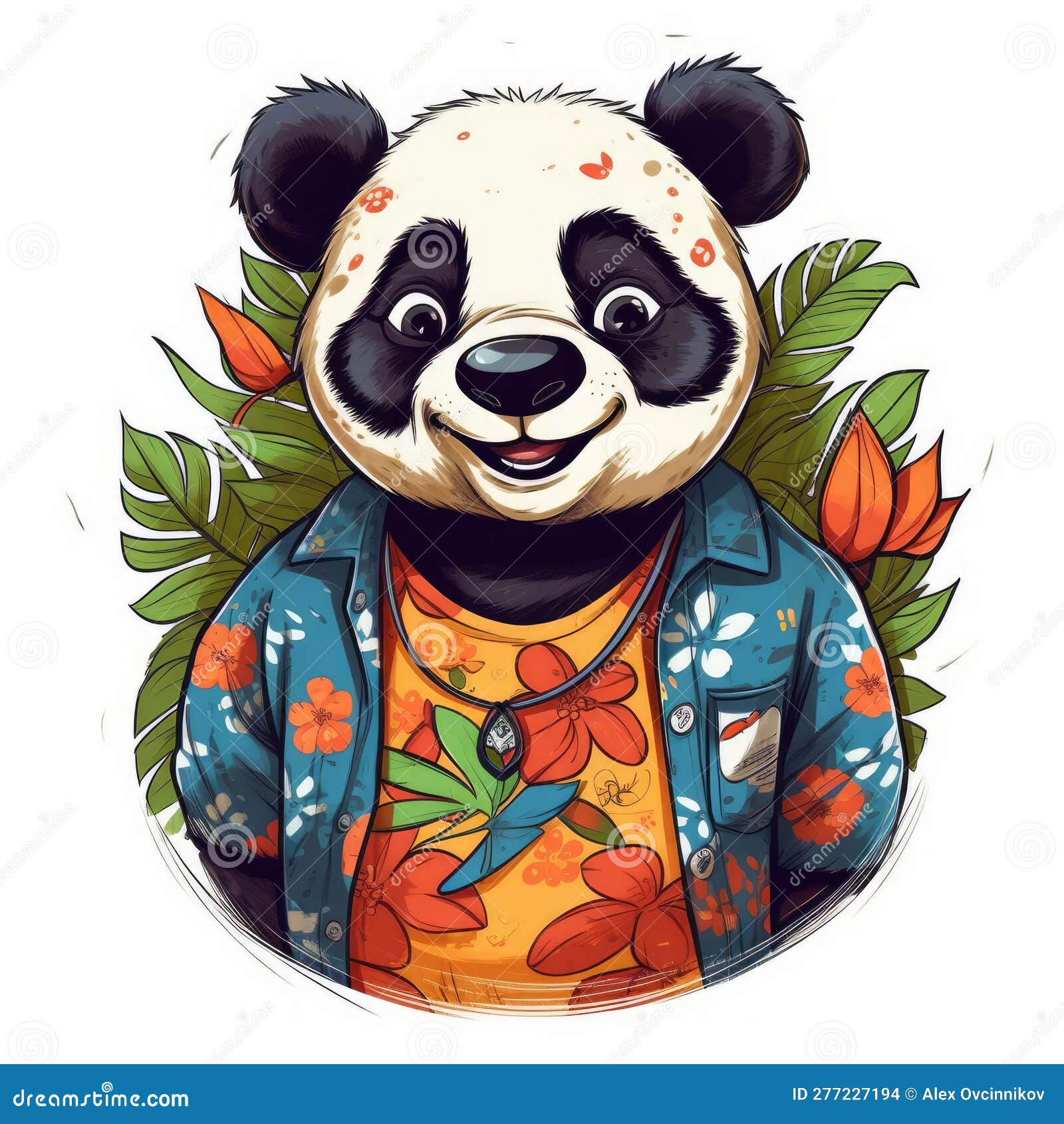 Executando o Panda dos desenhos animados. Arte Animal.