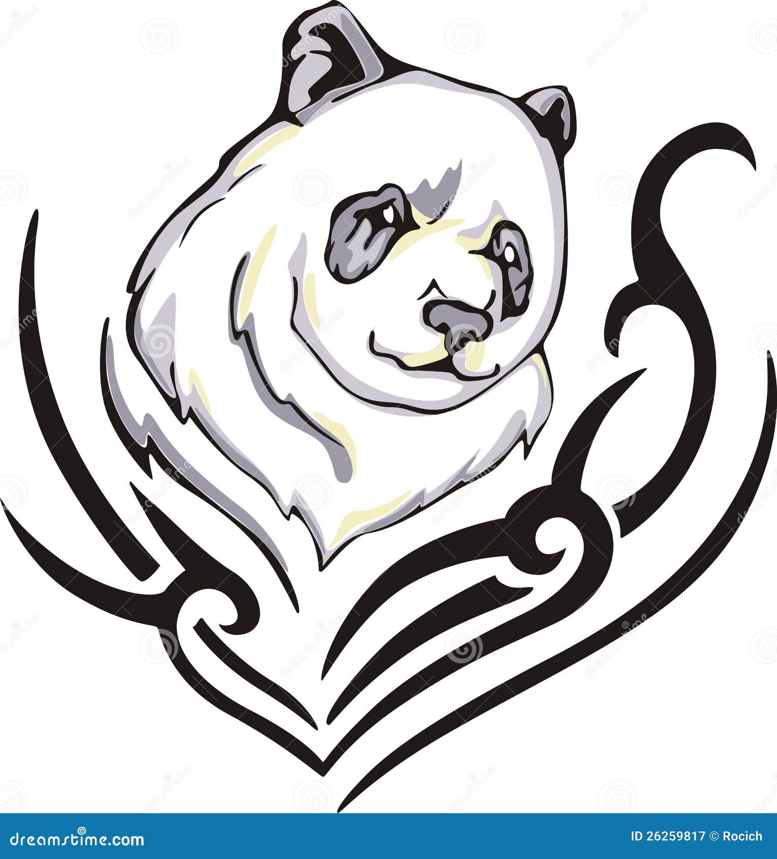Panda Bear Temporary Tattoo  Set of 3  Tatteco