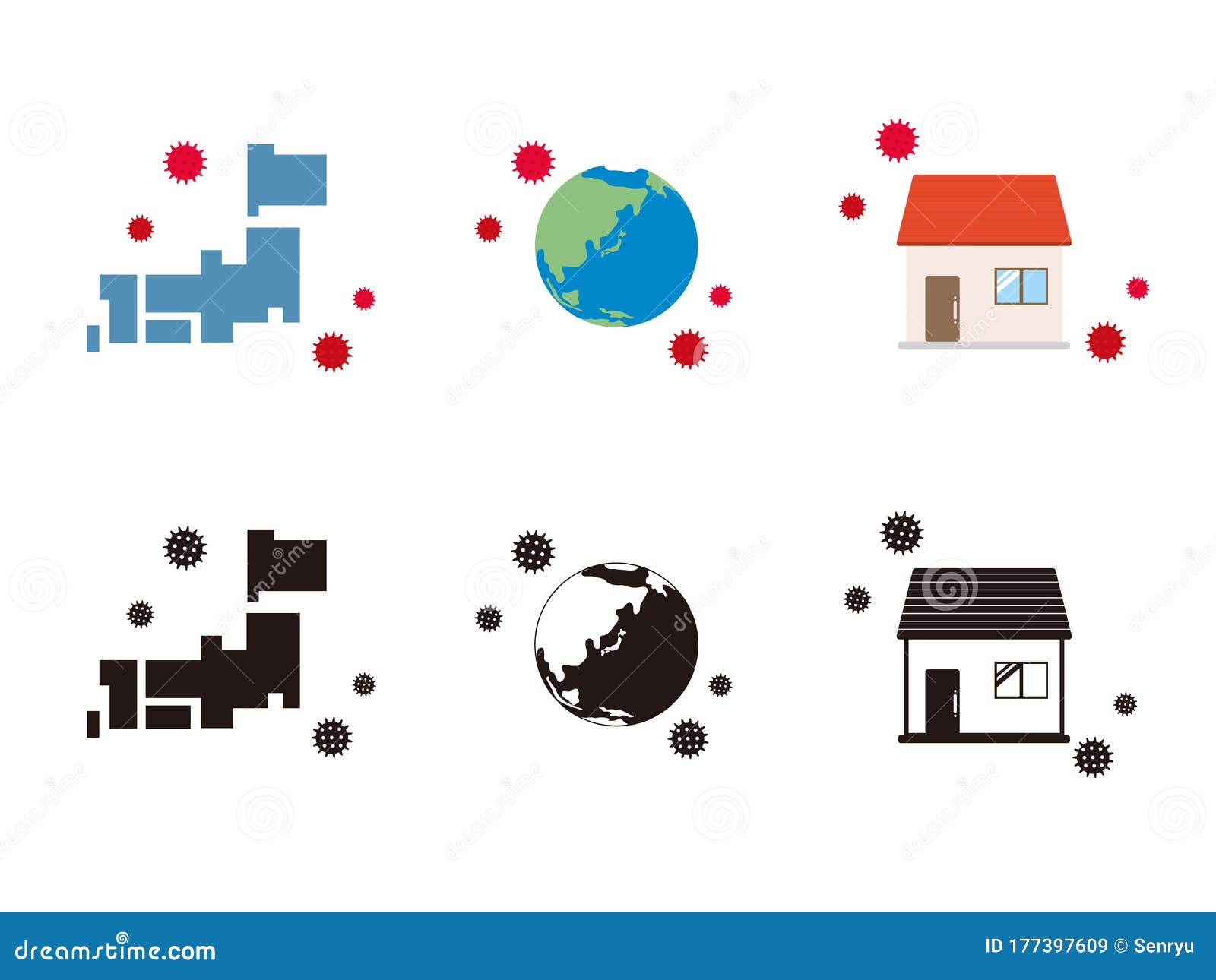  Pandemic  icon  set stock vector Illustration of arts 