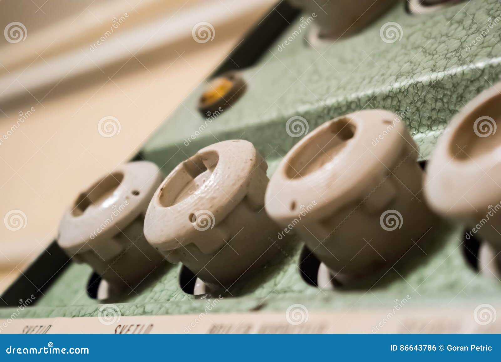 Panel with Old Electrical Fuses Stock Photo Image of fuses, supply