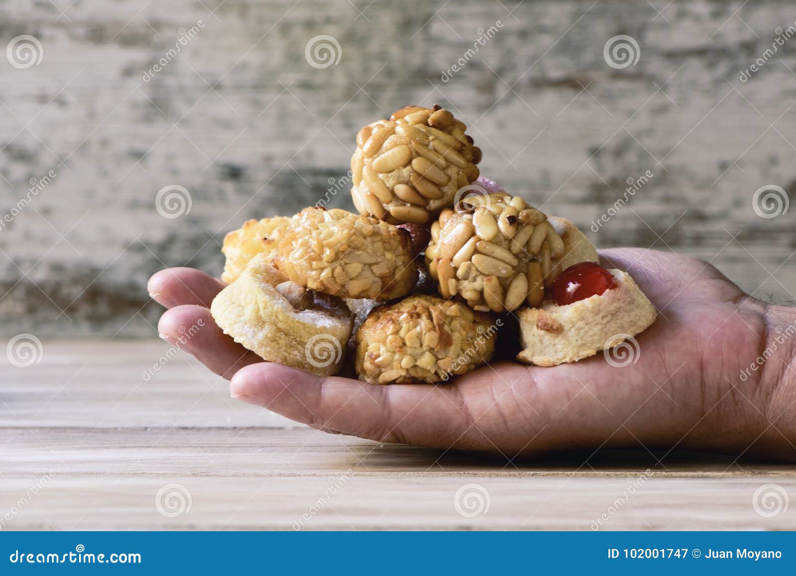 panellets, typical confection of catalonia, spain