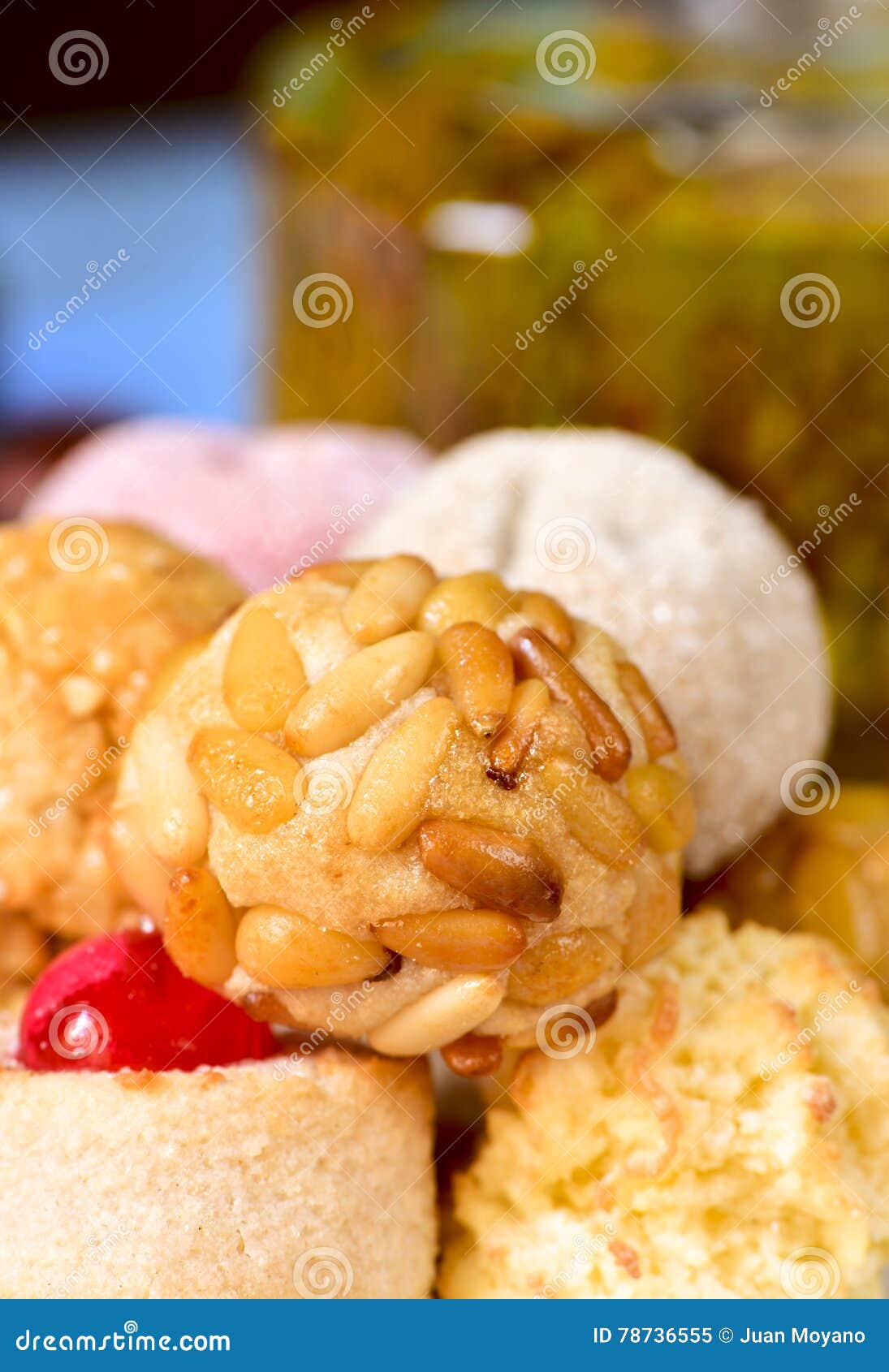 panellets, typical confection eaten in all saints day in catalonia, spain