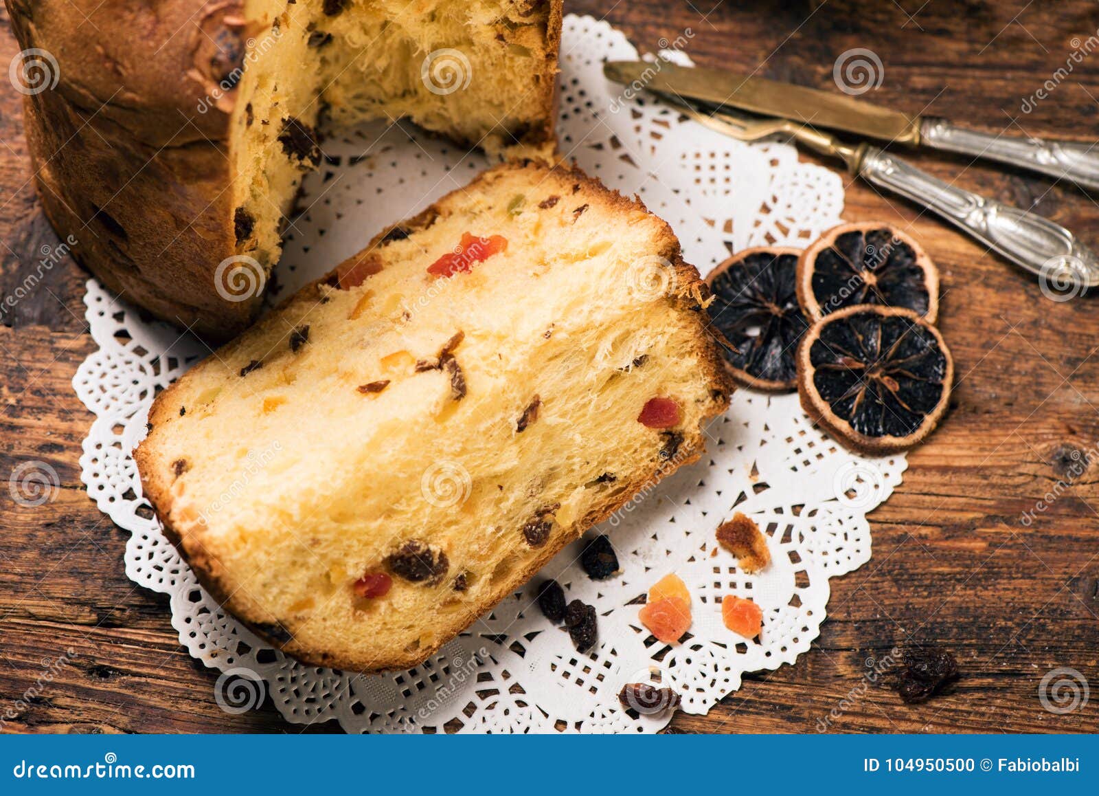 Panettone. Christmas Italian Cake Stock Photo - Image of milan, slice ...