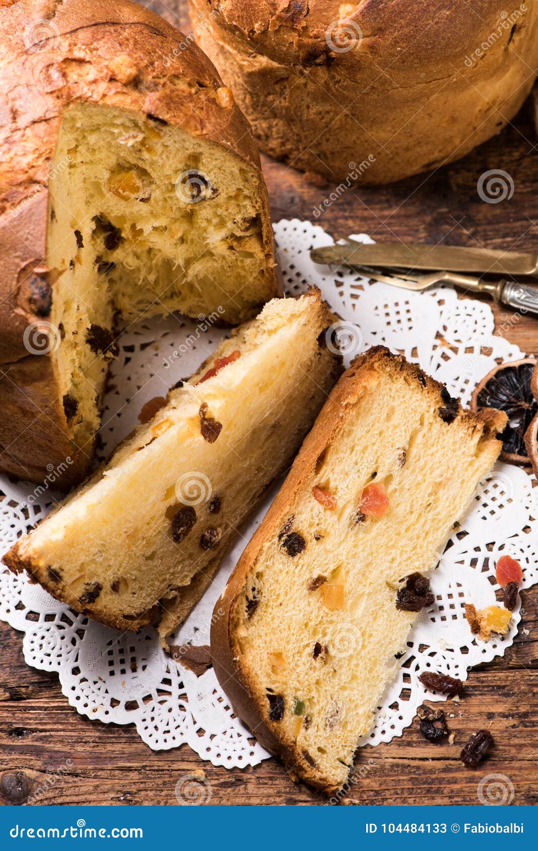 Panettone. Christmas Italian Cake Stock Image - Image of festive ...