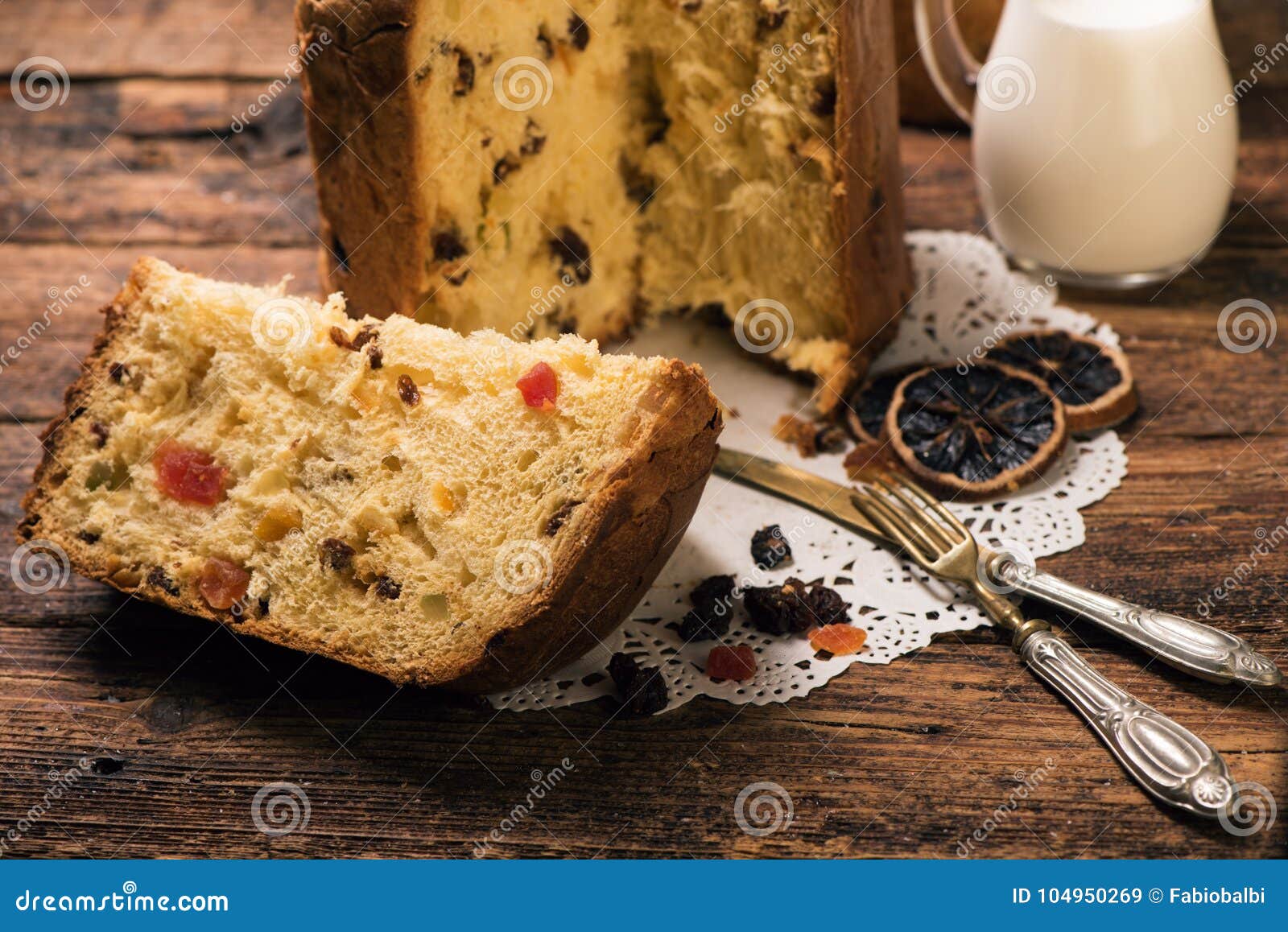 Panettone. Christmas Italian Cake Stock Image - Image of sweet, cuisine ...