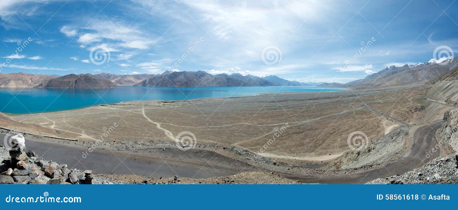 pangong lake in ladakh, india