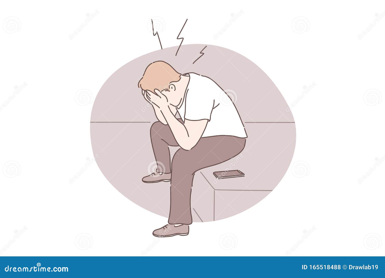 Panic Attack, Emotional Stress, Depression Concept Stock Vector ...