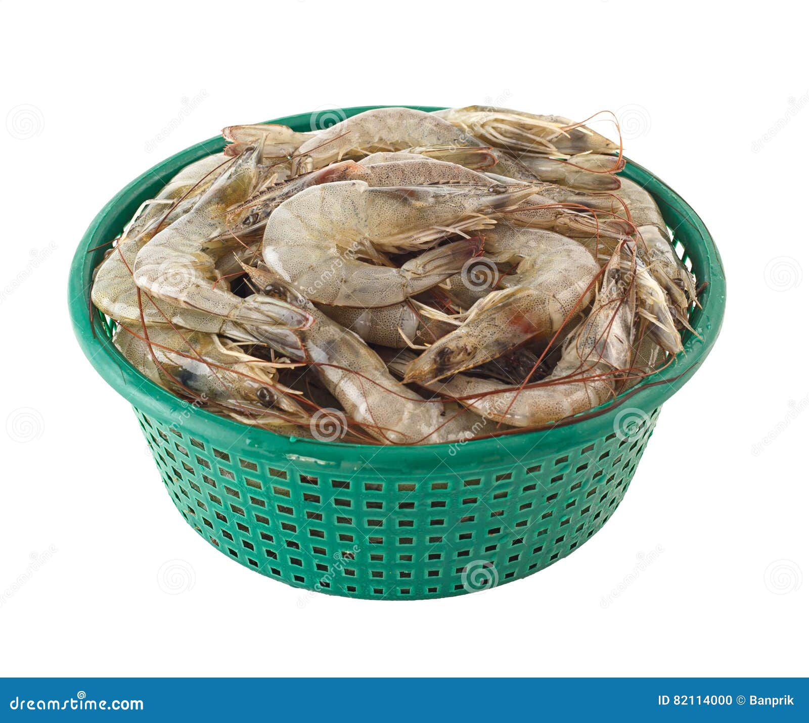 Panier des crevettes crues photo stock. Image du repas - 82114000
