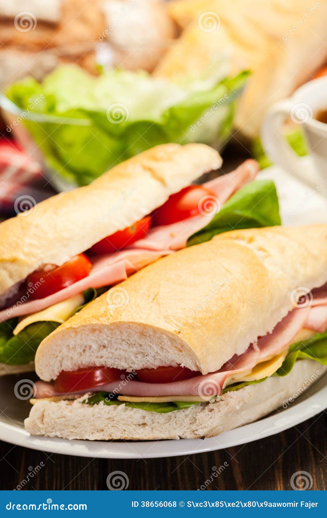 Panini Sandwich with Ham, Cheese and Tomato Stock Photo Image of