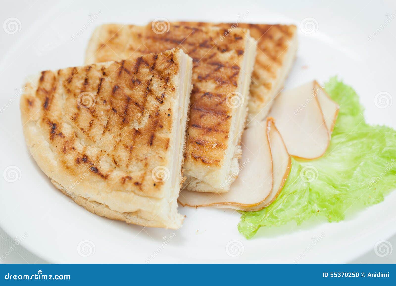 Panini toast stock photo. Image of fresh, french, salami 55370250