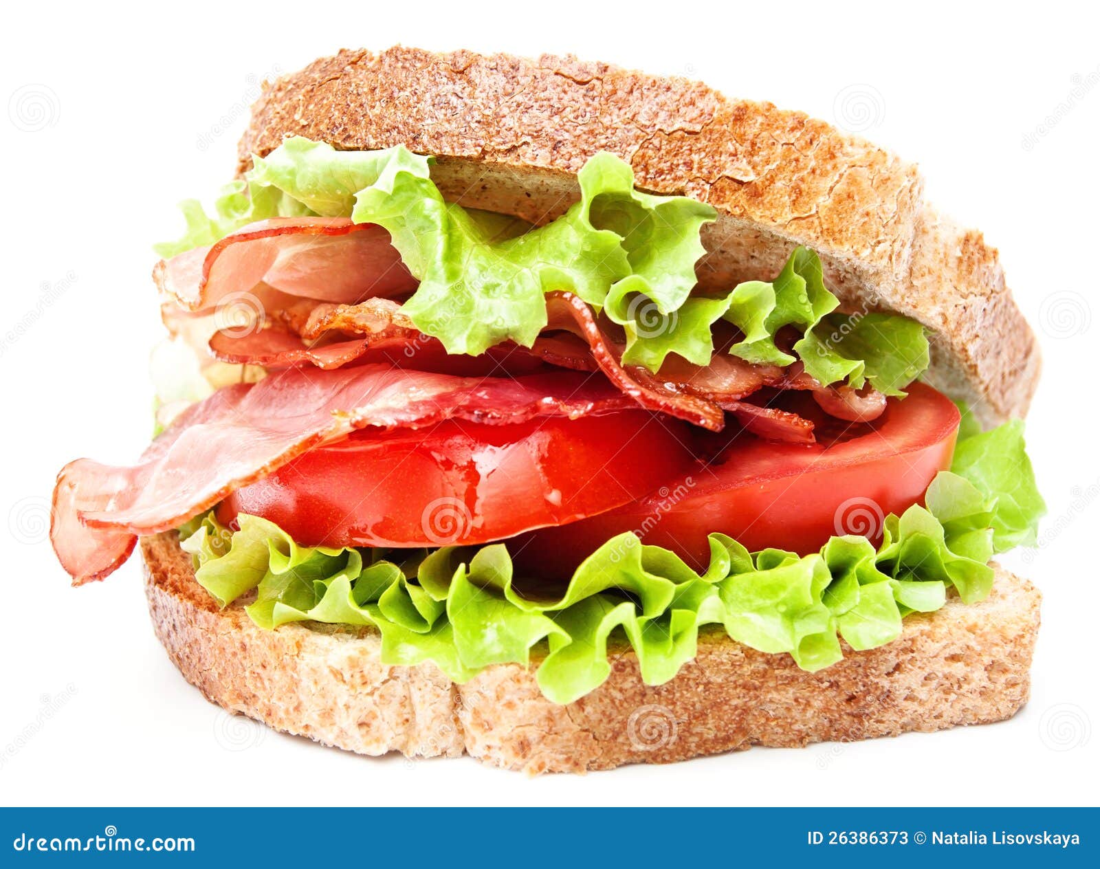 Panino Con Il Pomodoro E La Pancetta Affumicata Immagine Stock