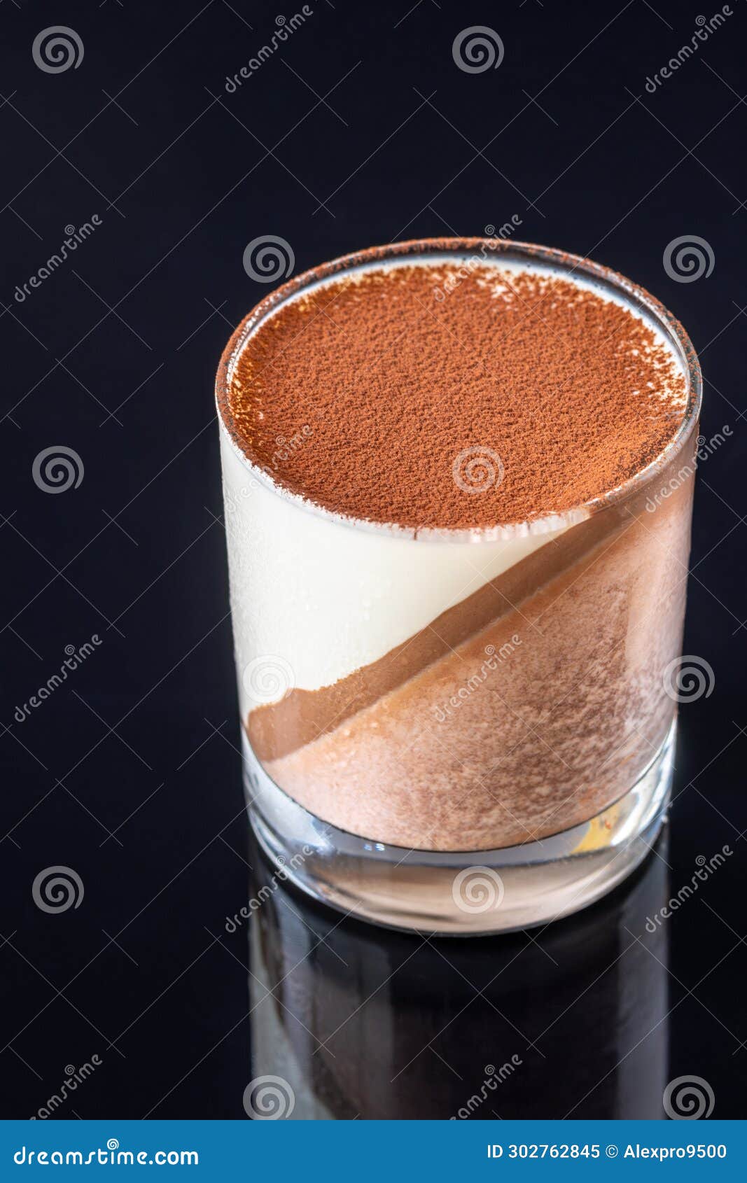 Panna cotta dessert stock image. Image of fresh, powder 302762845