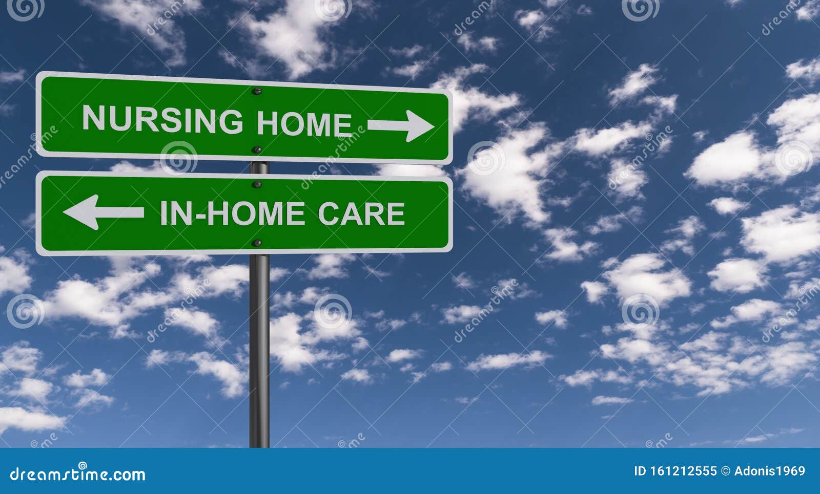 Panneau De Signalisation Routiere De La Maison De Soins Infirmiers A Domicile Illustration Stock Illustration Du Retraite Aide
