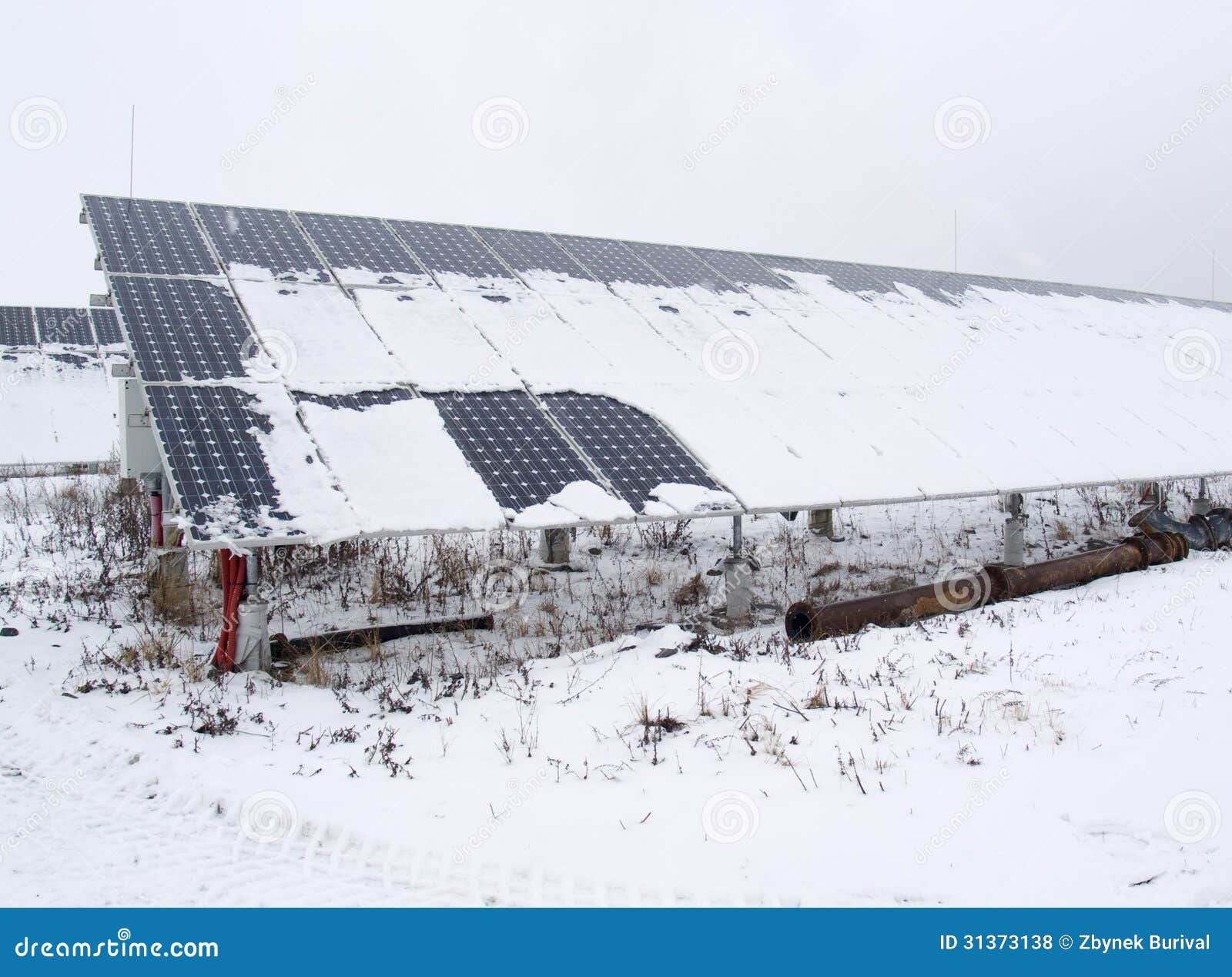 panneau solaire neige