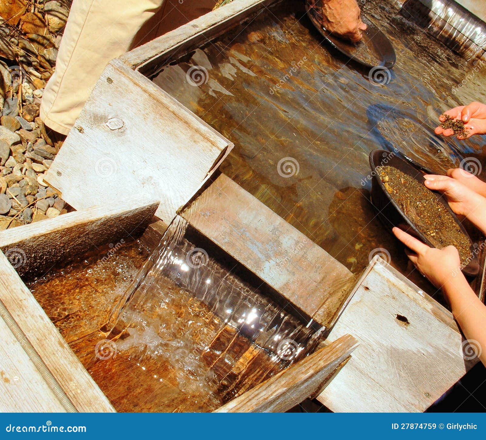 panning for gold