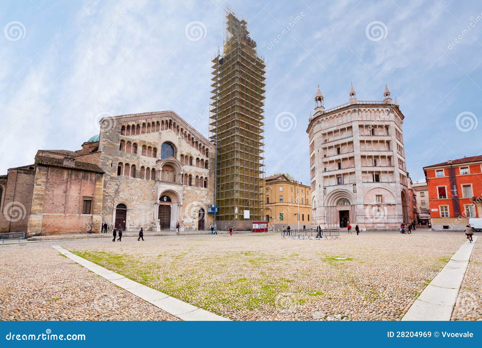 Panorama Av Piazza Del Duomo, Parma, Italien Redaktionell ...