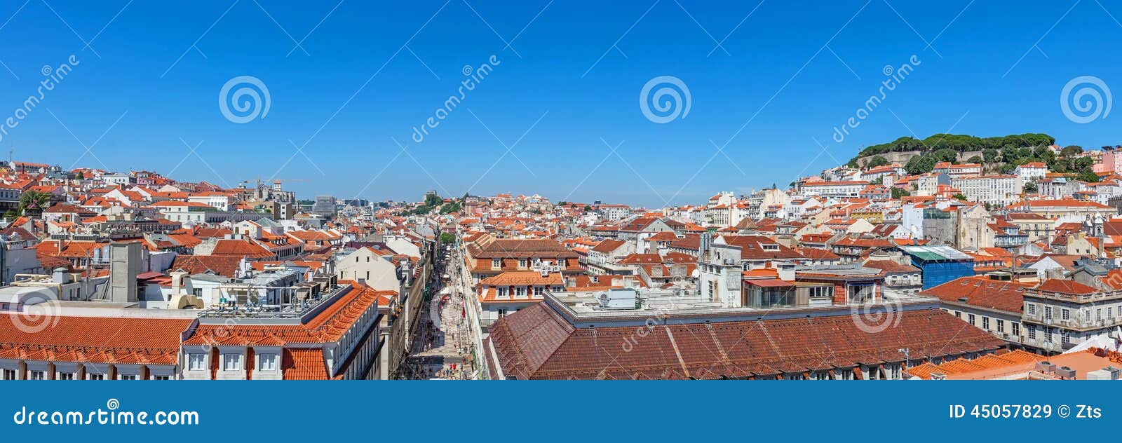 panorama of the baixa district of lisbon