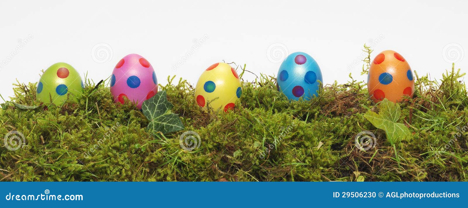Panorama Banner of Easter Eggs Stock Photo - Image of copy, horizontal