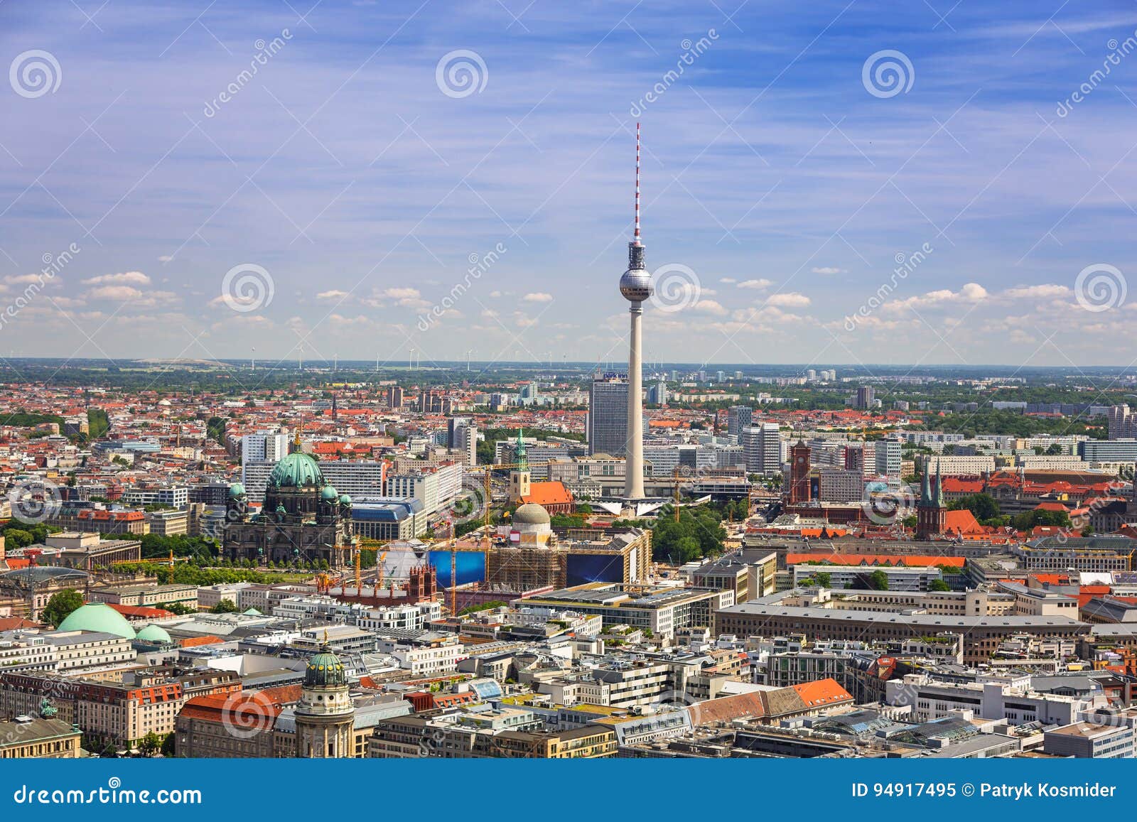 Panorama of Berlin city editorial image. Image of holidays - 94917495