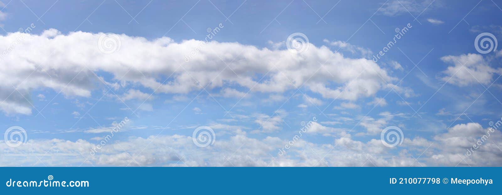 panorama blue sky with white clouds in the daytime background