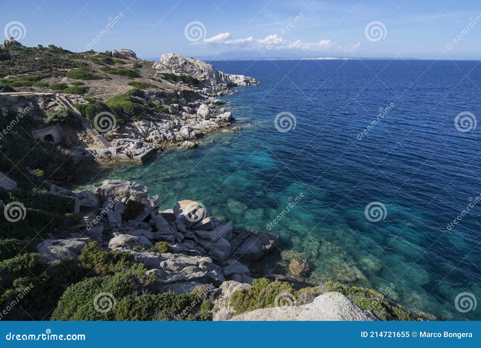 Panorama of Cala Spinosa in Sardinia Stock Image Image of water