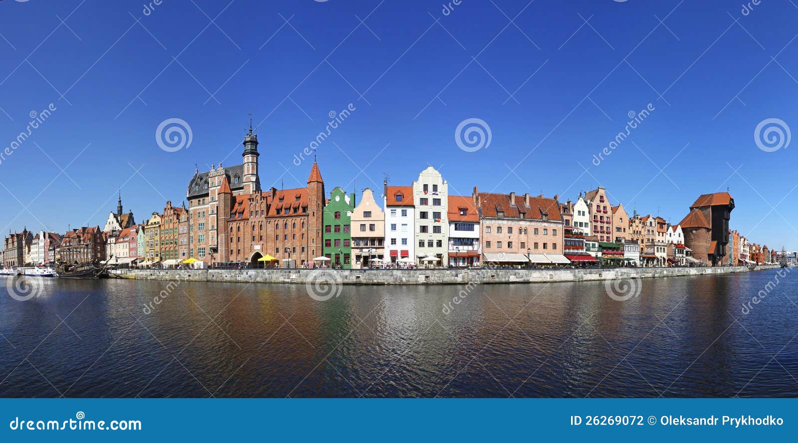 panorama of city of gdansk (danzig), poland