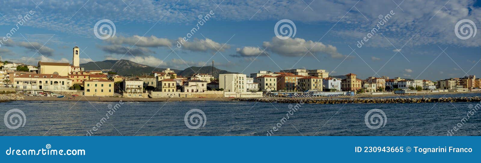 Panorama of the City of San Vincenzo Editorial Image - Image of ...