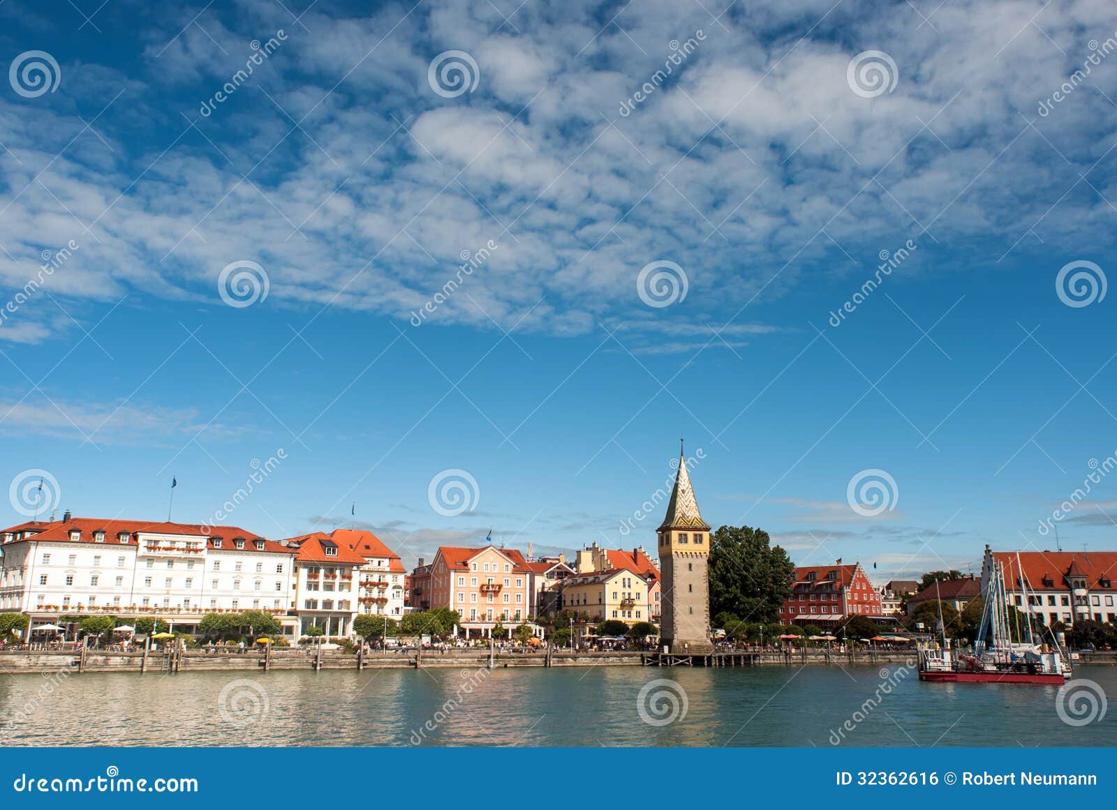 Panorama De Lindau No Lago De Constance Foto de Stock Imagem de