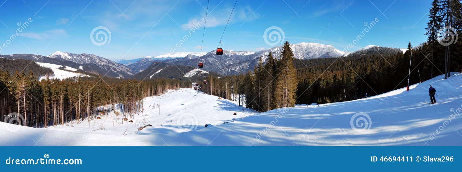 Panorama della teleferica in Jasna Low Tatras, Slovacchia