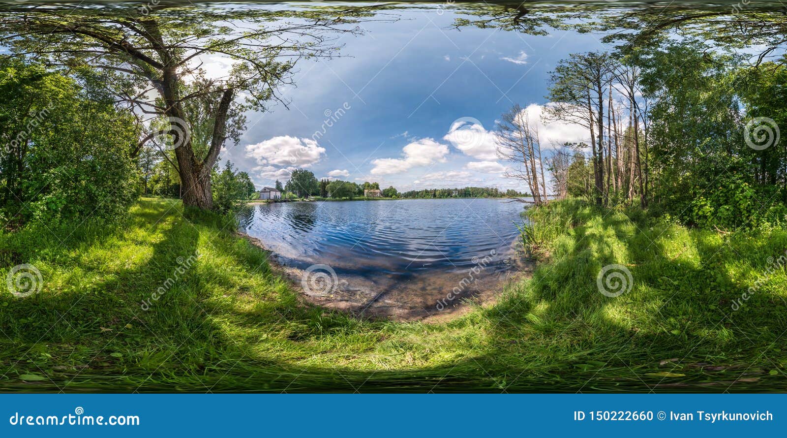 Céu Azul Com Belas Nuvens Como Vista Panorâmica Hdri 360 Sem