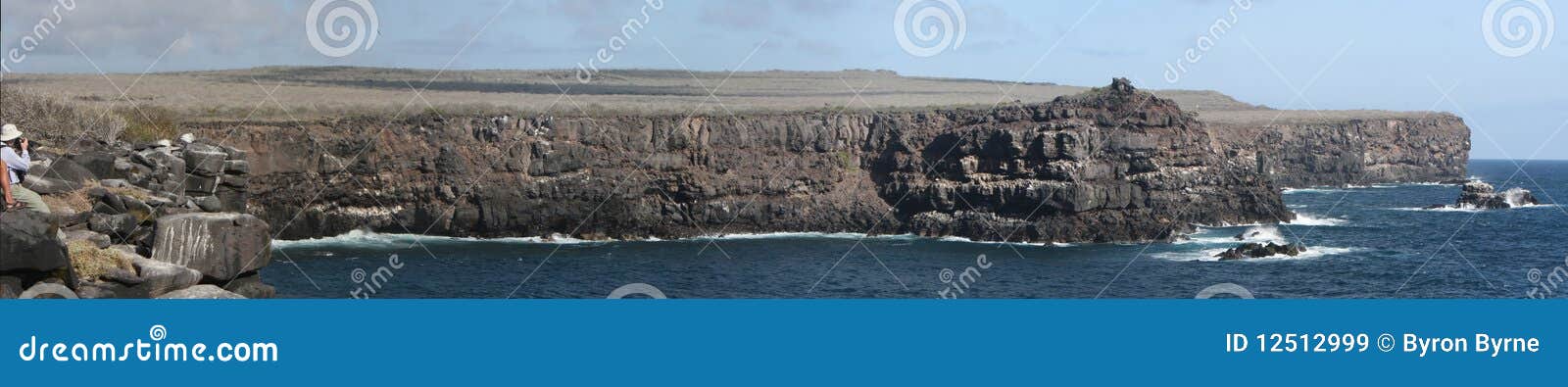 panorama of espanola coast line ( galapagos )