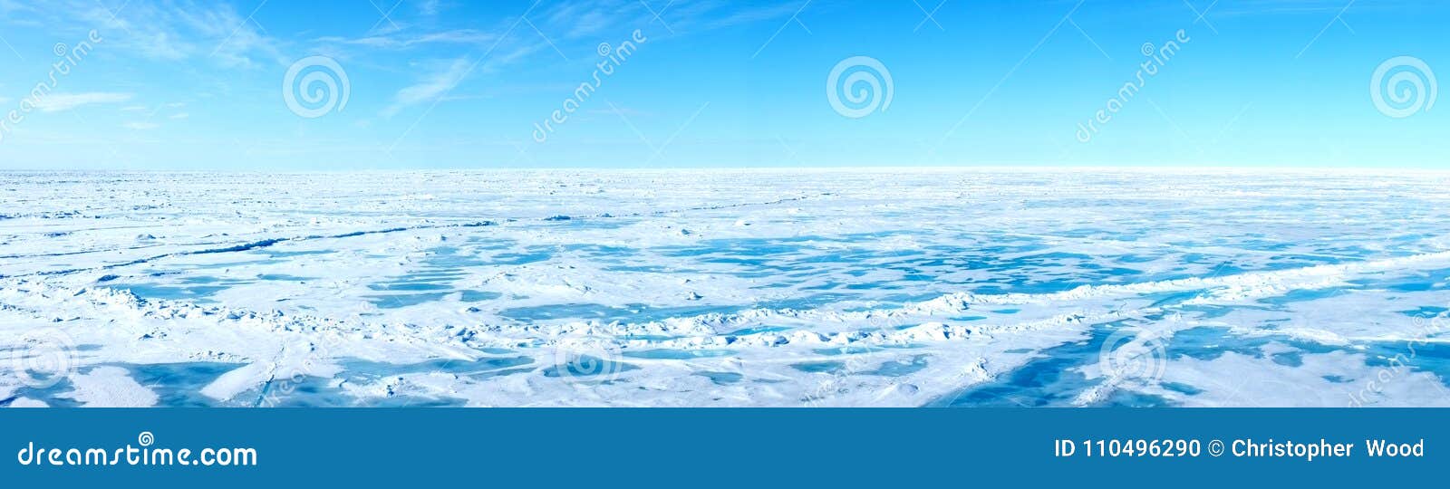Panorama of the Geographic North Pole Stock Photo Image of landscape