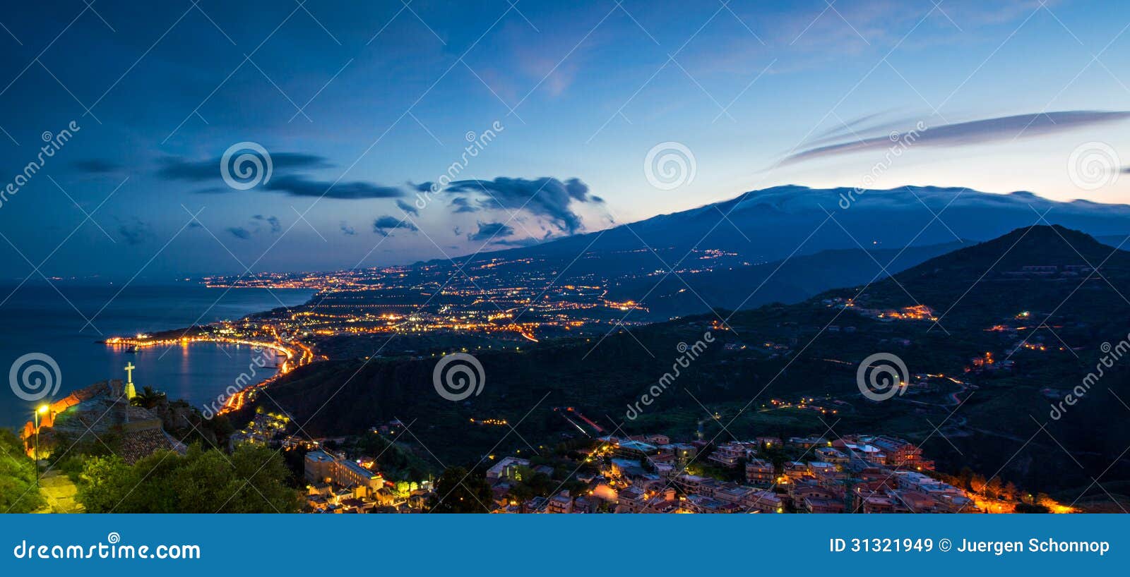 panorama of giardini-naxos