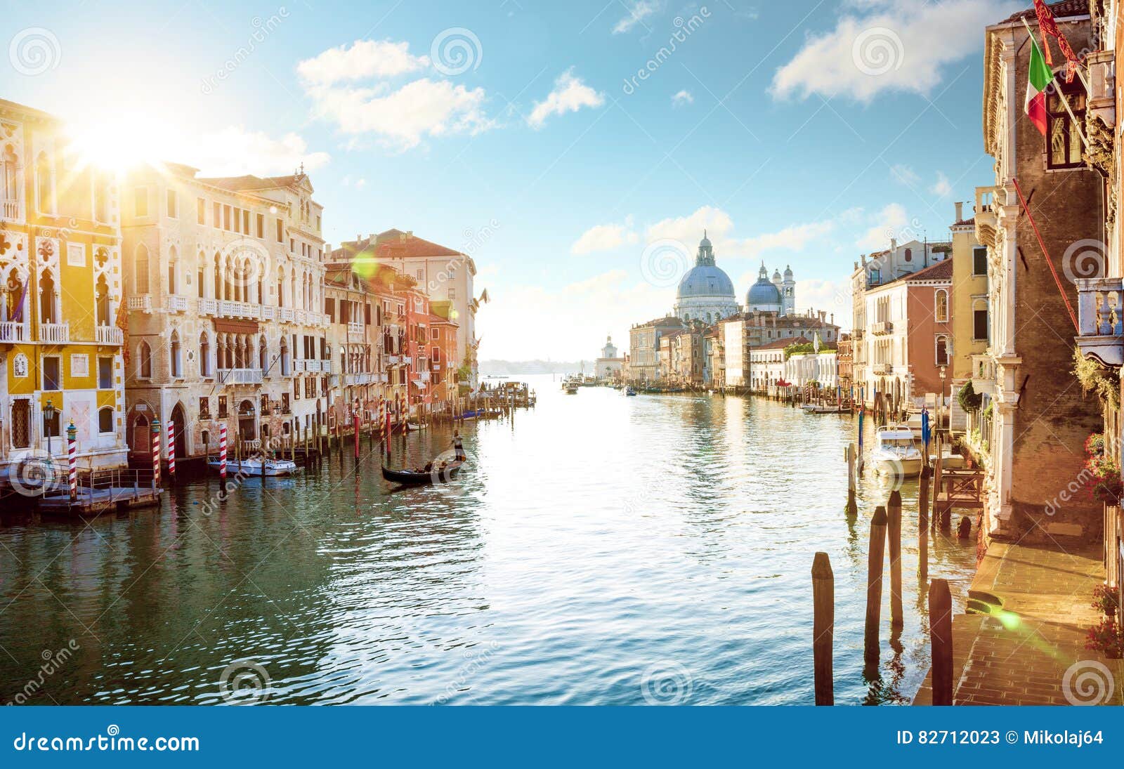 panorama of grand canal in venice, italy