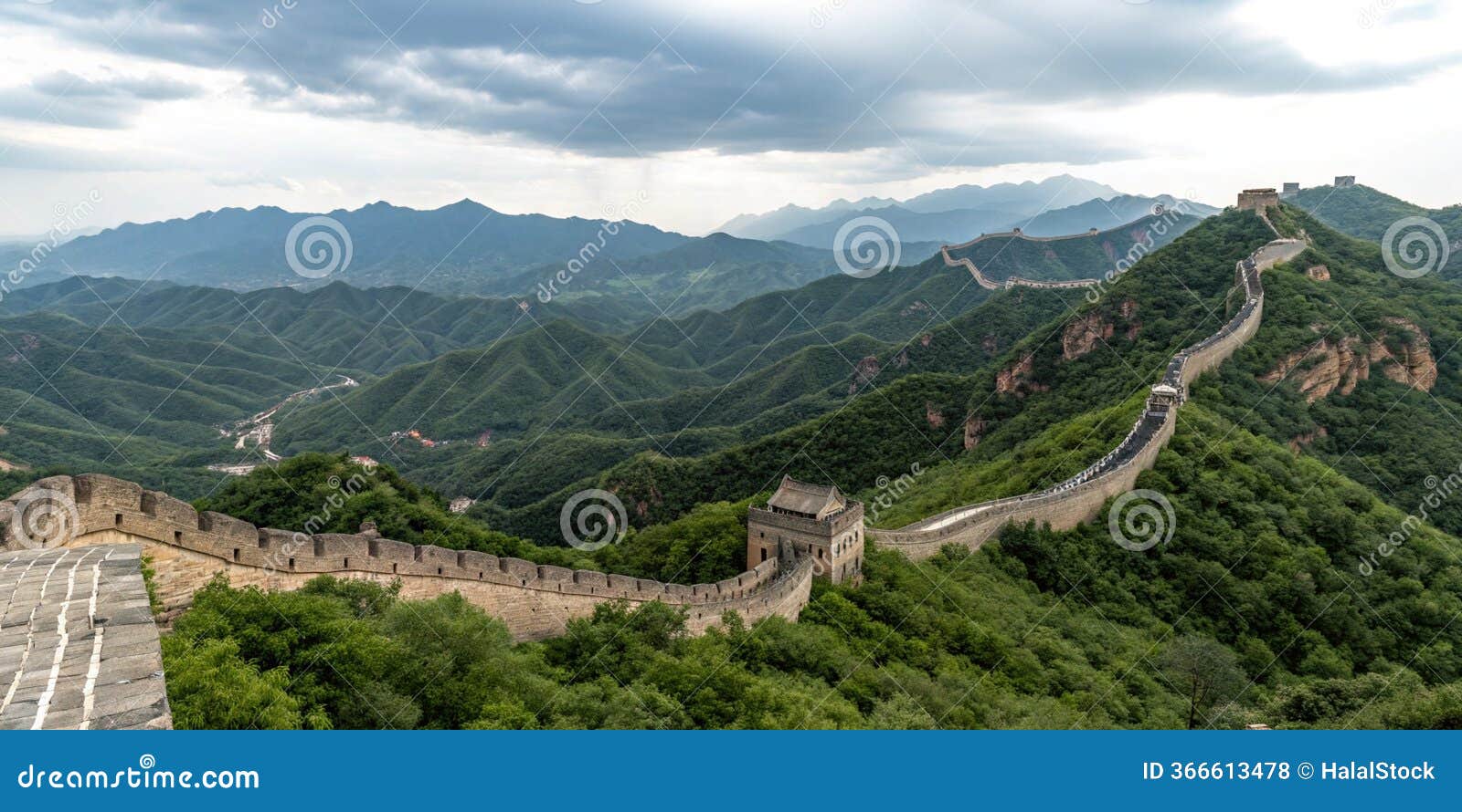 panorama of the great wall of china
