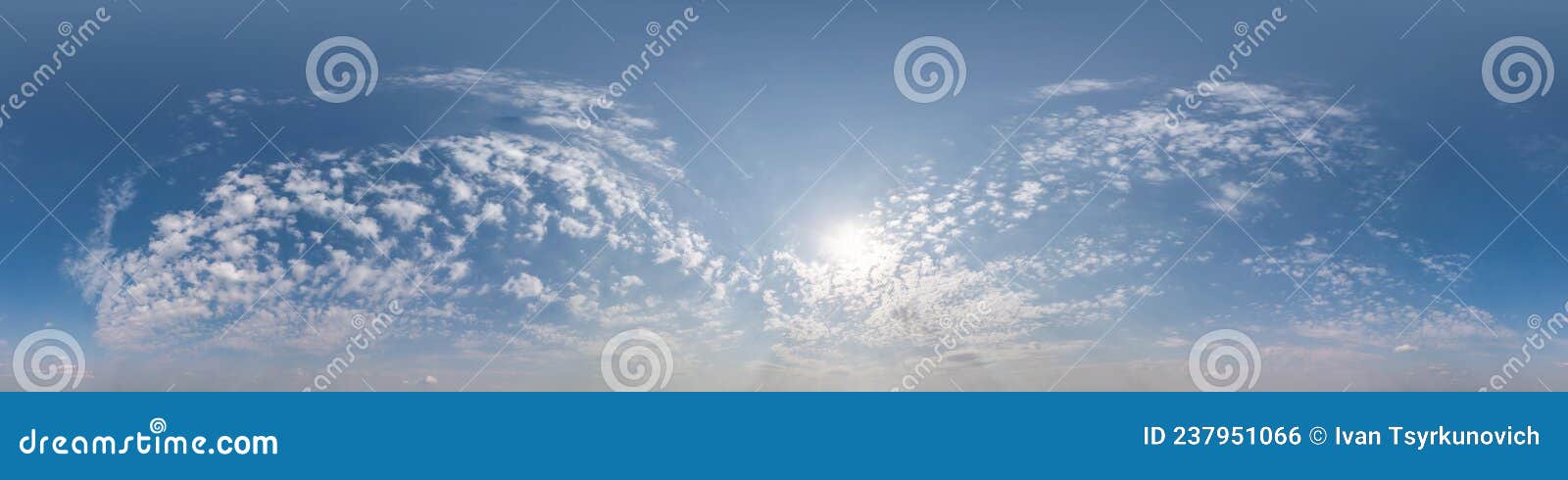 céu azul claro hdri 360 panorama em projeção perfeita com zênite para uso  em gráficos 3D