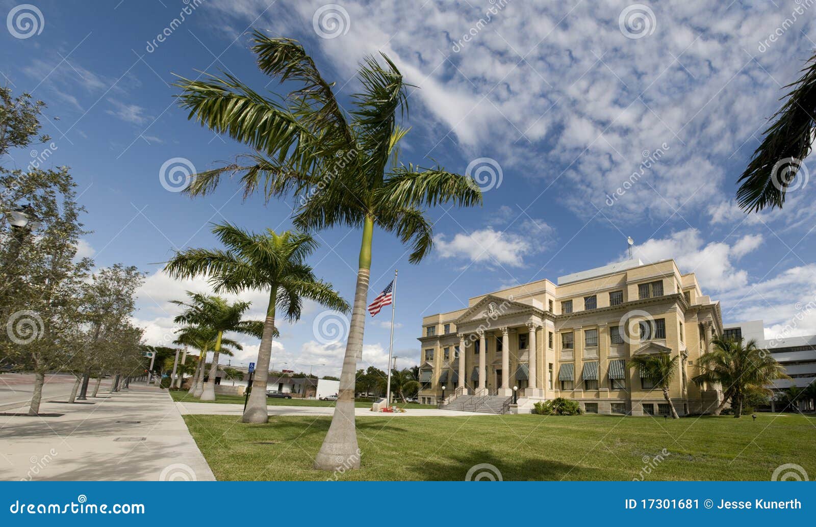 Panorama of Historic Palm Beach Courthouse Stock Image Image of