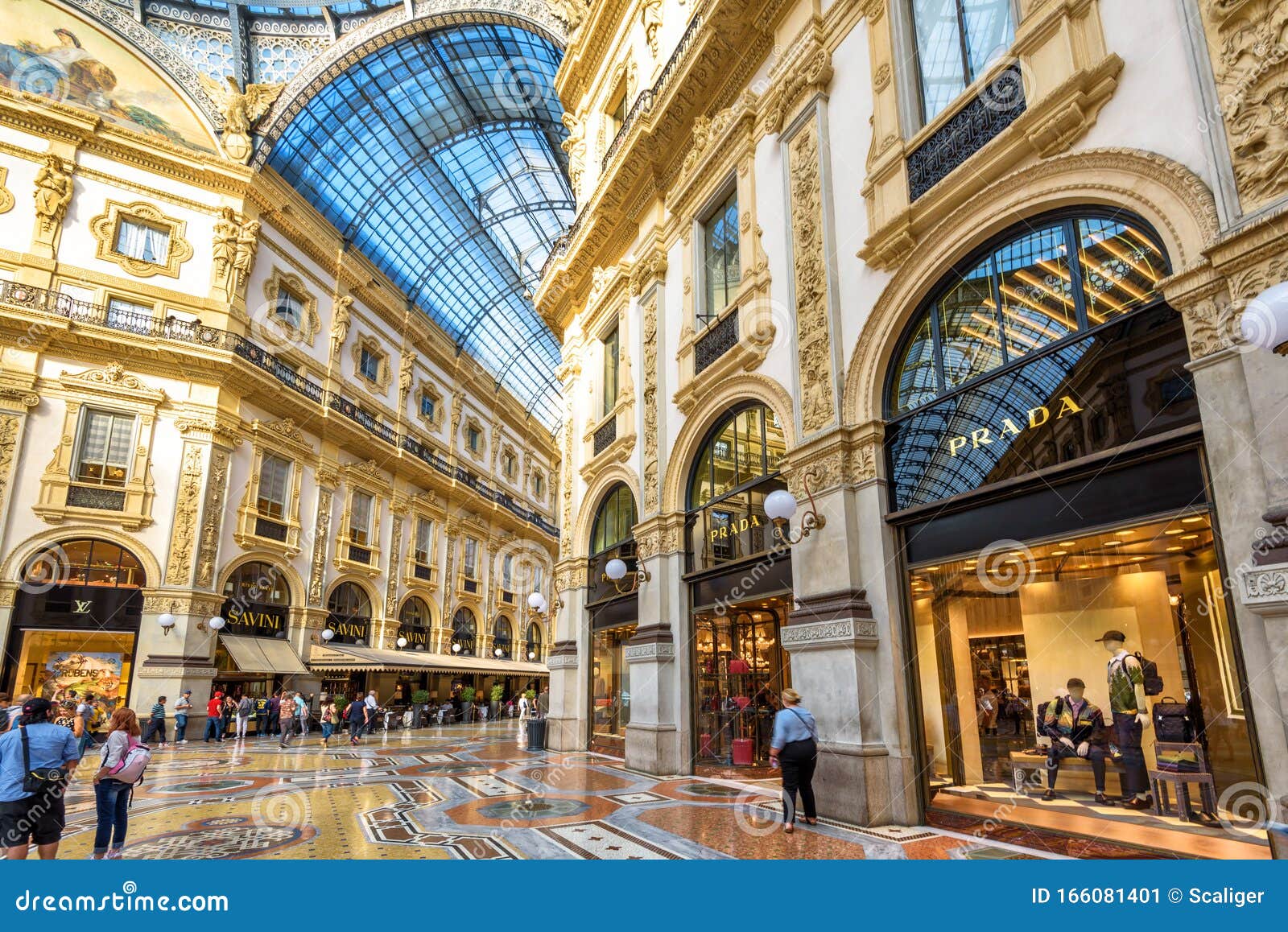 Galleria Vittorio Emanuele shopping Center in Milan, Italy, Stock image