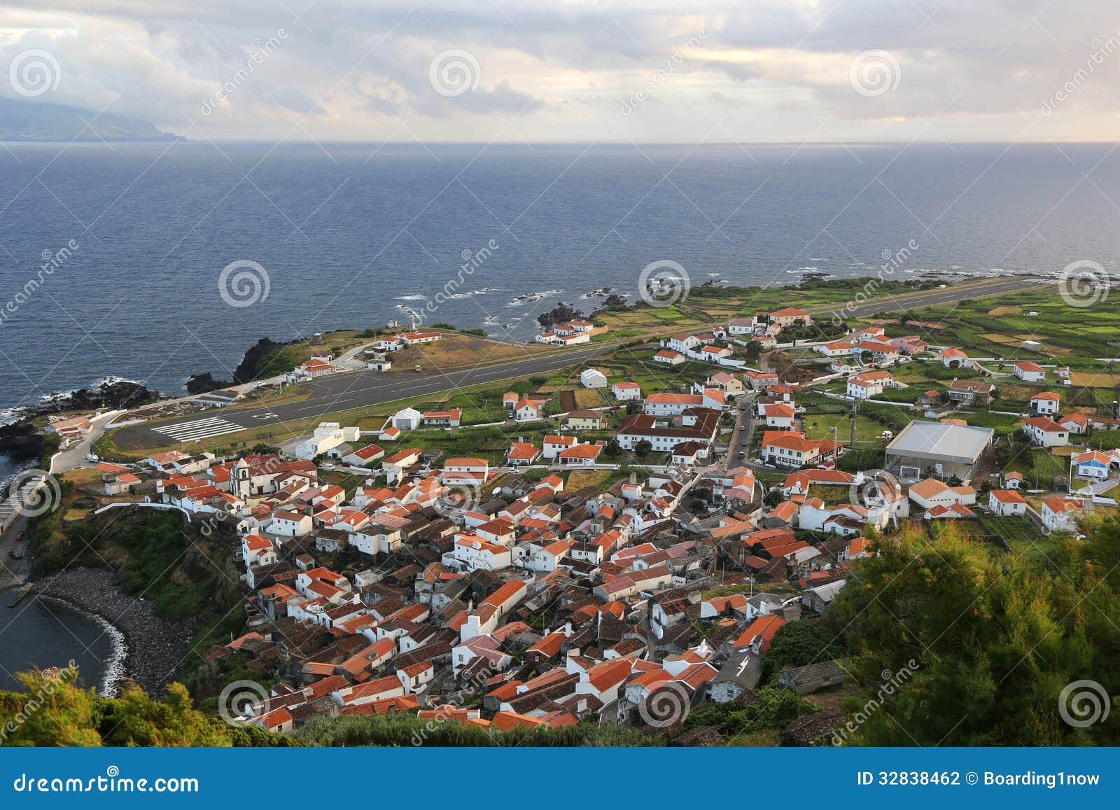 panorama of the island of corvo azores