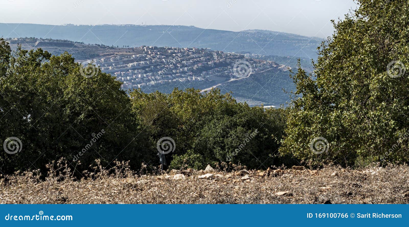 kibbutz sasa from mount adir viewpoint in israel