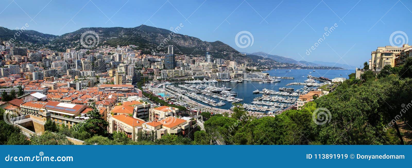 panorama of la condamine ward and port hercules in monaco