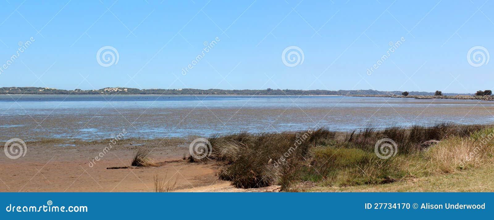 Panorama of Leschenault Estuary Bunbury West Aust Stock Photo Image