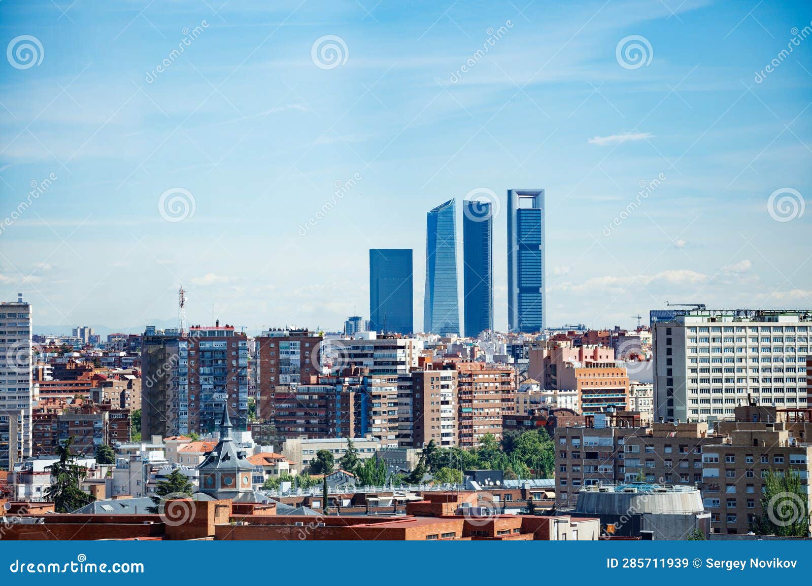 panorama of madrid four towers or cuatro torres business area