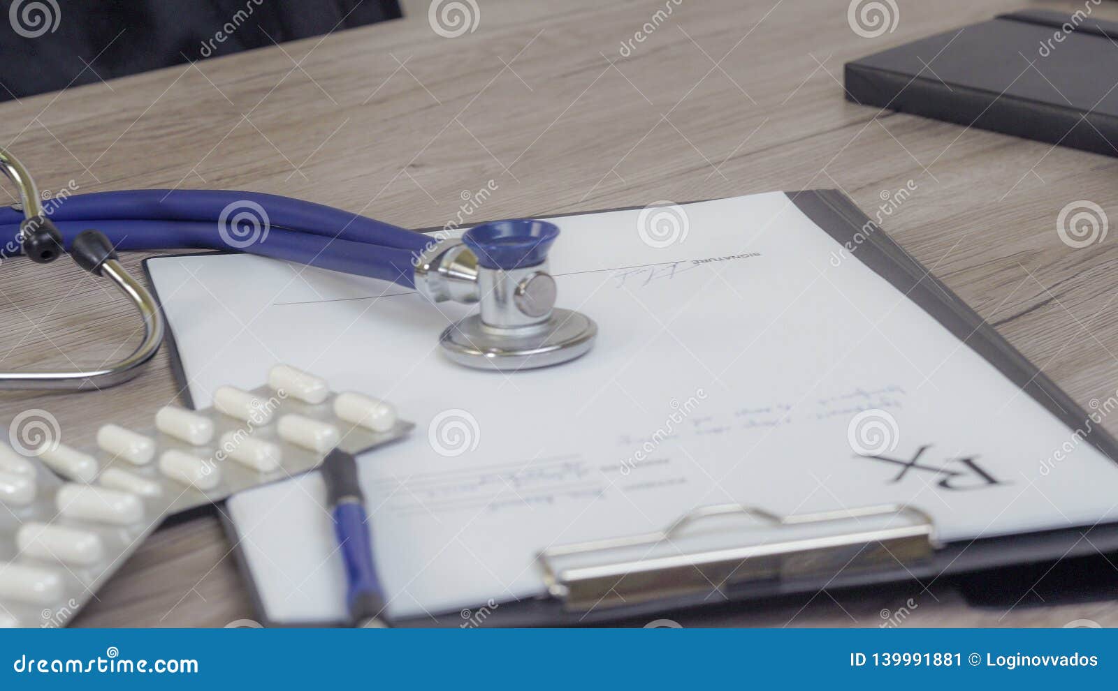Panorama Medical Desktop stock image. Image of office 139991881